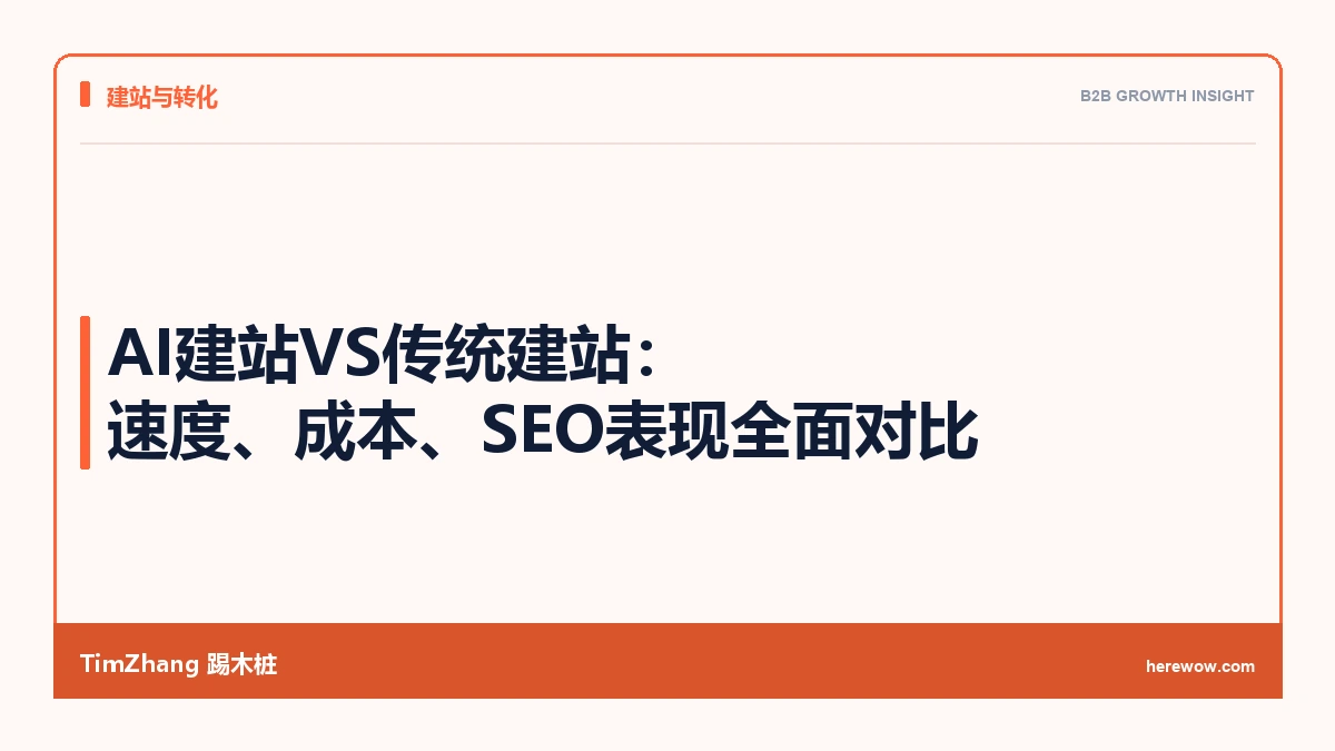 AI建站VS传统建站：速度、成本、SEO表现全面对比