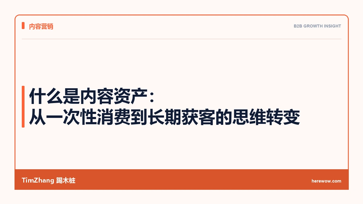 什么是内容资产:从一次性消费到长期获客的思维转变