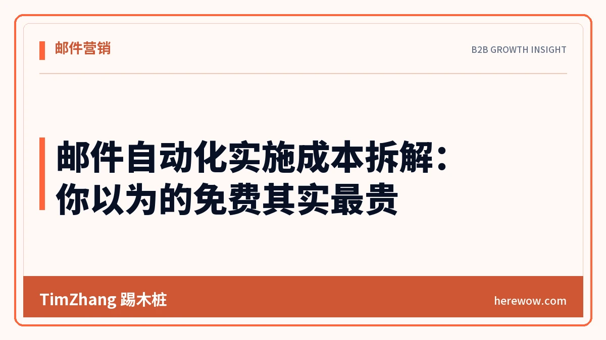 邮件自动化实施成本拆解：你以为的免费其实最贵