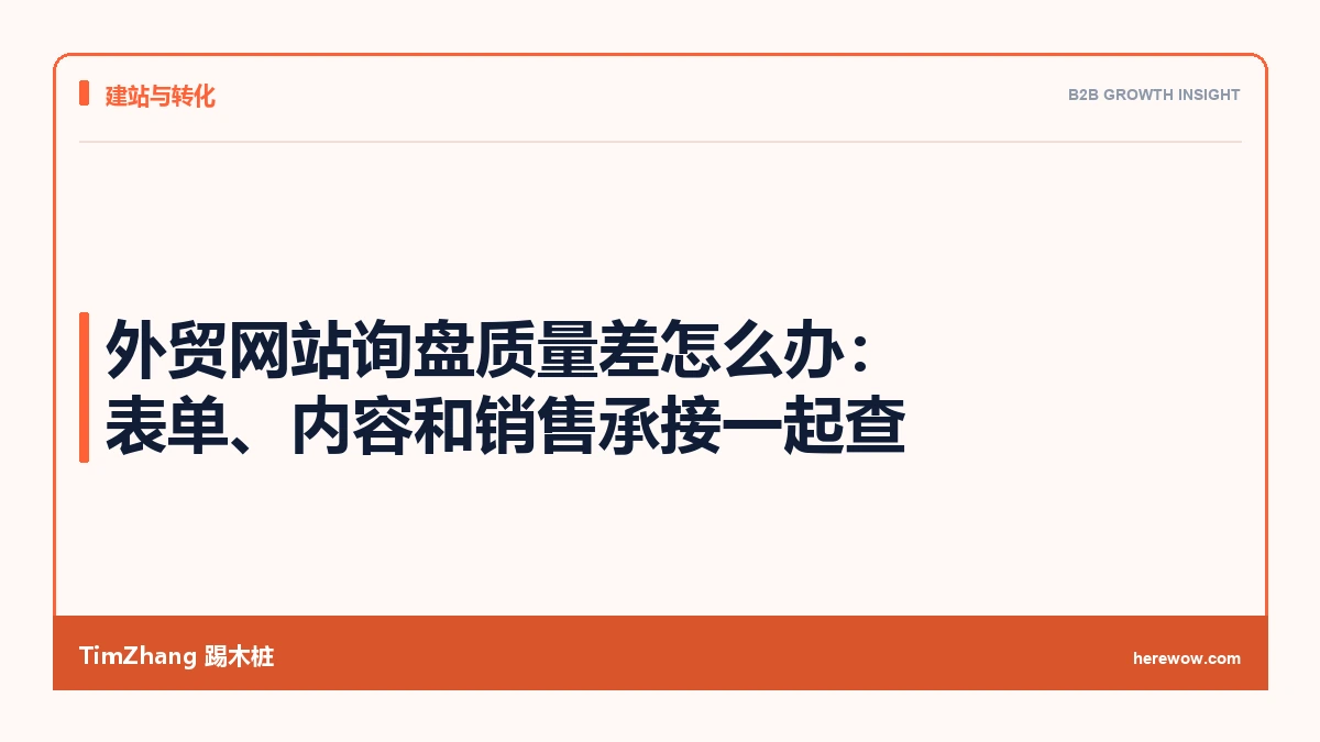外贸网站询盘质量差怎么办：表单、内容和销售承接一起查的博客标题卡封面