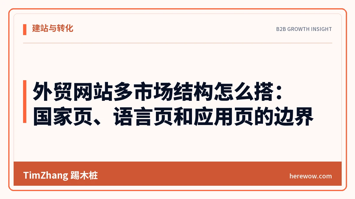 外贸网站多市场结构怎么搭:国家页、语言页和应用页的边界