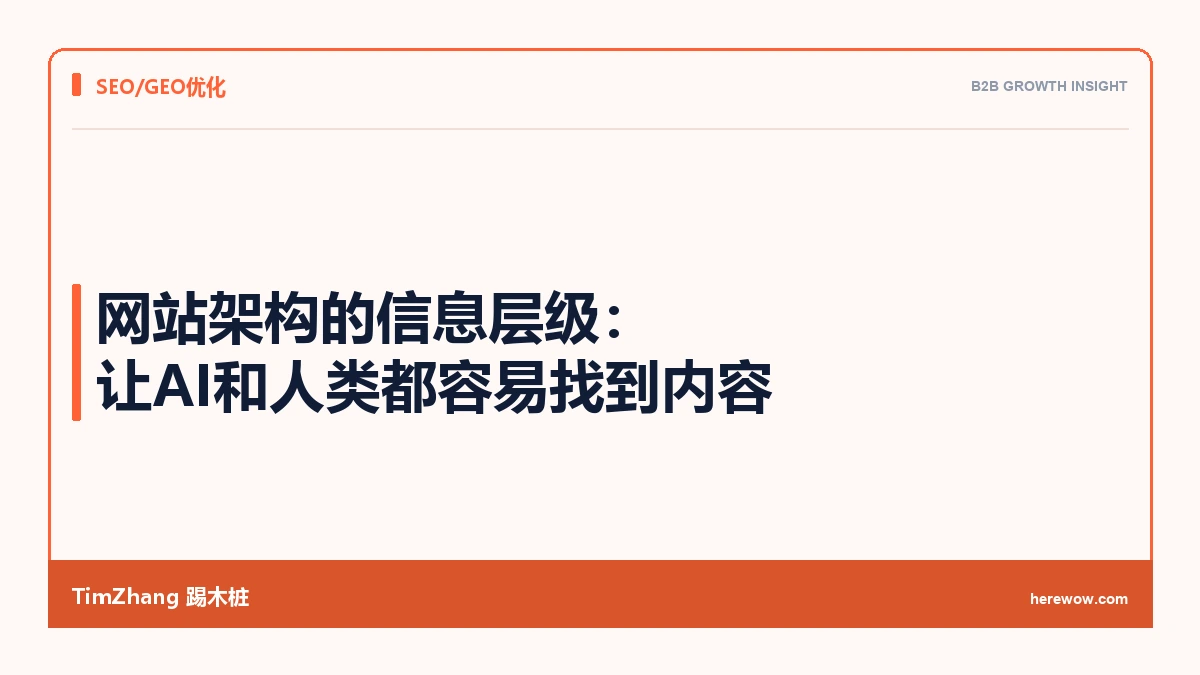 网站架构的信息层级：让AI和人类都容易找到内容